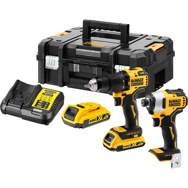 DEWALT 2er Akku Kombopack 18V + 2 Akku + Schnellladegerät