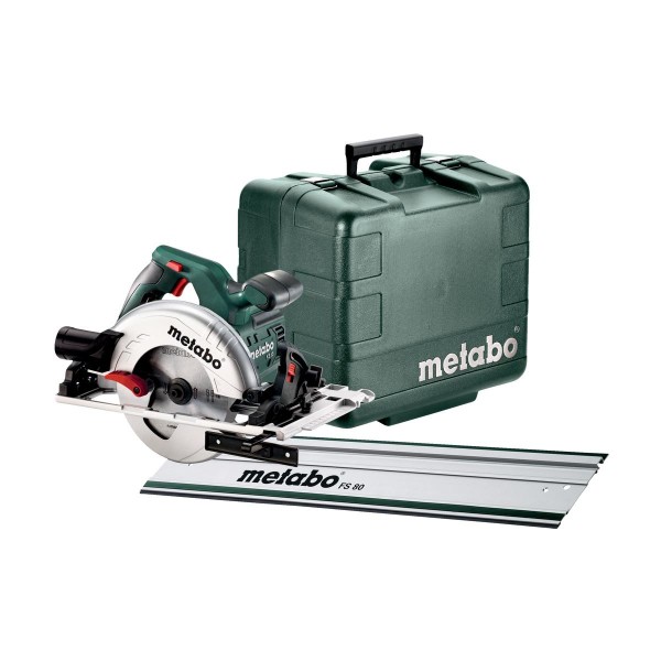 Metabo Handkreissäge KS 55 FS Set mit Führungsschiene FS 80 - Kunststoffkoffer