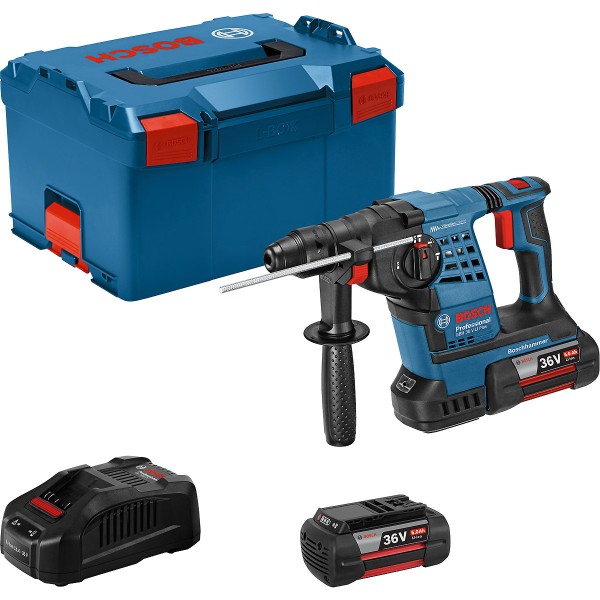 Bosch Akku-Bohrhammer mit SDS plus GBH 36 V-LI Plus, mit 2 x 6.0 Ah Li-Ion Akku,L-BOXX