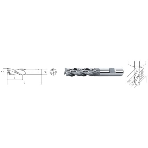 ELMAG HSS Co8-Schaftfräser DIN 844