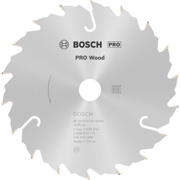 Bosch Kreissägeblatt Speedline Wood, Außendurchmesser (mm):130, Bohrung (mm):16, Schnittbreite (mm):