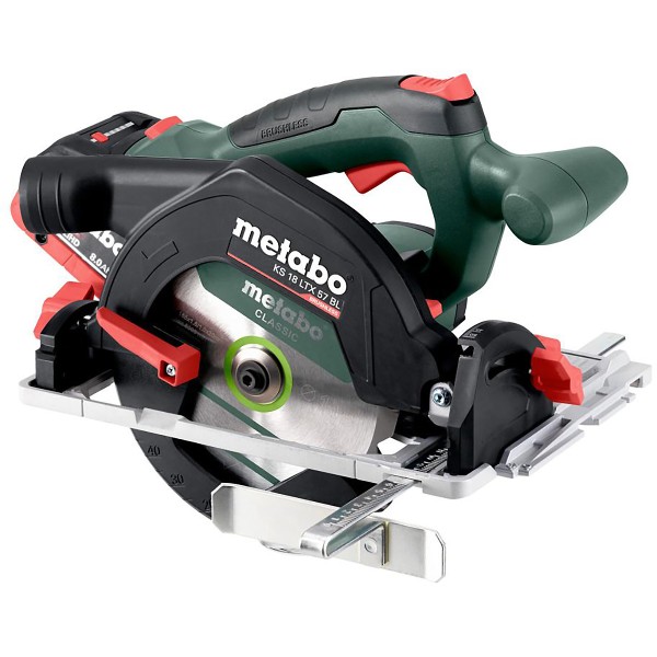 Metabo Akku-Handkreissäge KS 18 LTX 57 BL metaBOX 340 - 18V 2x8Ah Li-Power / LiHD + ASC 145