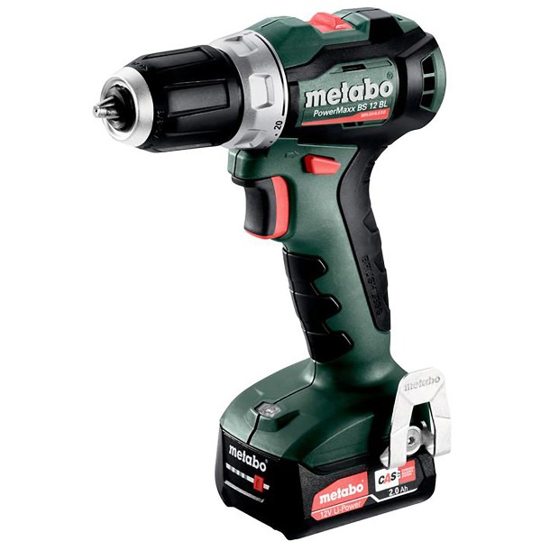 Metabo Akku-Bohrschrauber PowerMaxx BS 12 BL metaBOX 118 - 12V 2x2Ah Li-Power + SC 30