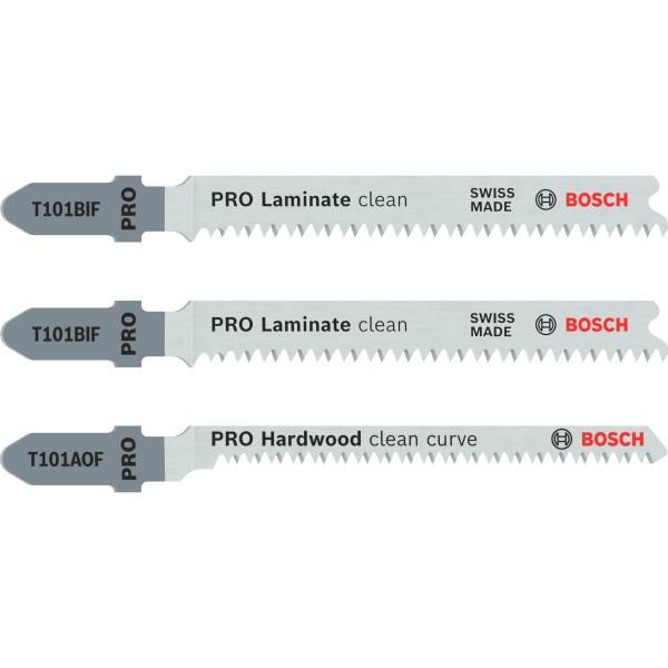 Bosch Stichsägeblatt-Set Special for Laminate, 3-teilig, Einnockenschaft