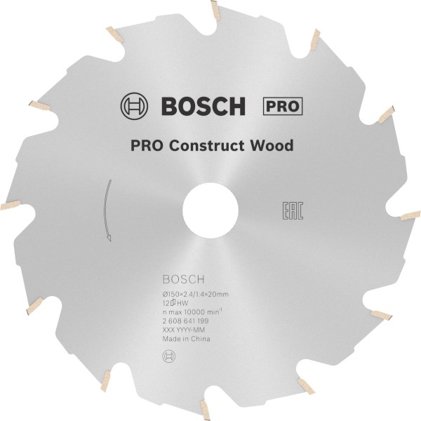 Bosch Kreissägeblatt Construct Wood für Handkreissägen