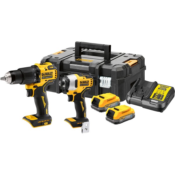 DEWALT 2er Akku Kombopack XR 18V + 2 Powerstack Akkus + Schnellladegerät IV