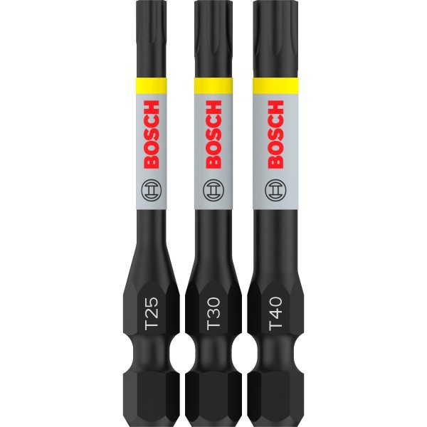 Bosch PRO Torx Impact Bit,T25,T30,T40,55 mm, 3-teiliges Set