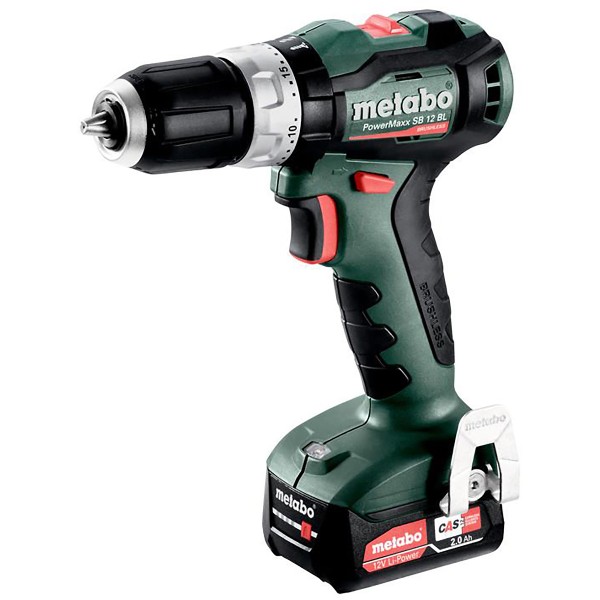 Metabo Akku-Schlagbohrschrauber PowerMaxx SB 12 BL metaBOX 118 - 12V 2x2Ah Li-Power + SC 30