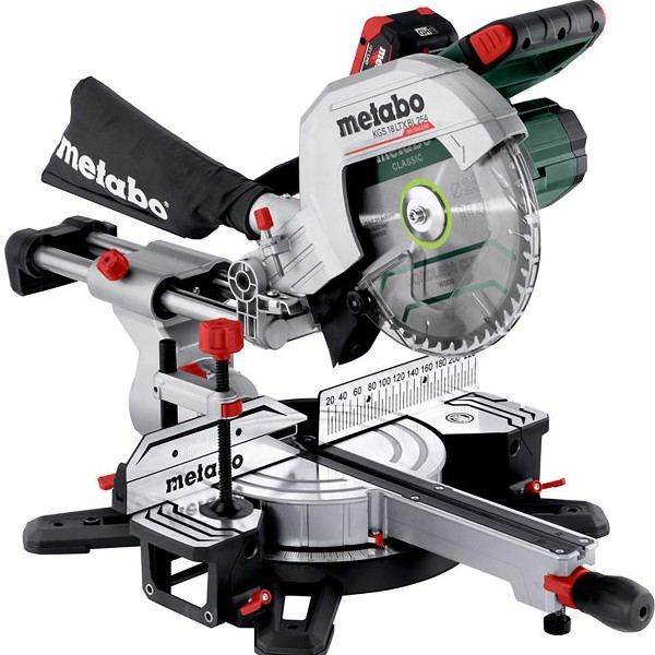 Metabo Akku-Kappsäge KGS 18 LTX BL 254 mit Zugfunktion - - 18V 2x8Ah LiHD + ASC 145