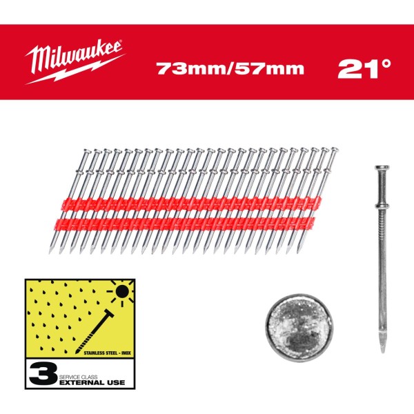 Milwaukee Duplex-Nägel für M18FDN 21° /2000-Stück