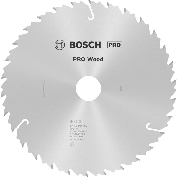 Bosch Kreissägeblatt Speedline Wood, Außendurchmesser (mm):210, Bohrung (mm):30, Schnittbreite (mm):