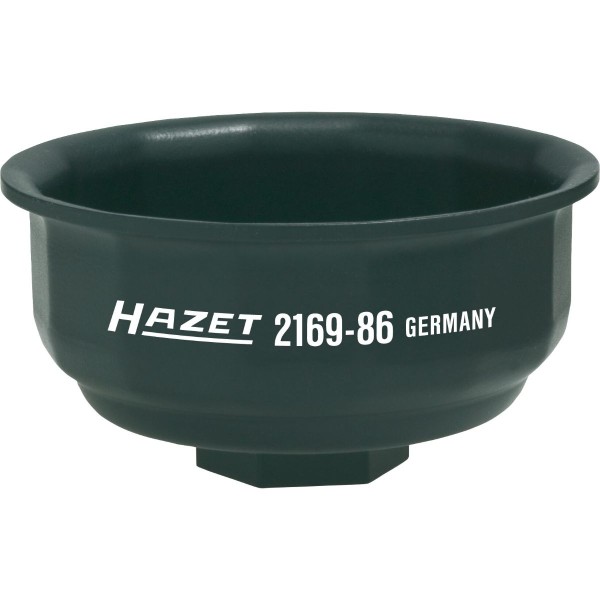 HAZET Ölfilter-Schlüssel Vierkant 12,5 mm (1/2 Zoll) 9 Rillen, schwarz