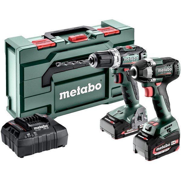 Metabo Akku Combo Set 2.9.2 18V BS 18 L BL + SSW 18 LT 300 BL - metaBOX 145 L