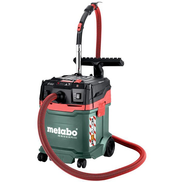 Metabo Akku-Sauger AS 36-18 M 30 PC-CC mit manueller Filterabreinigung und CordlessControl -