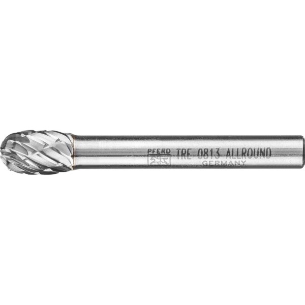 PFERD Hartmetall Hochleistungsfrässtift ALLROUND Tropfen TRE Ø06x10mm Schaft-Ø 3 mm universal grob