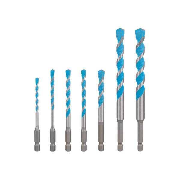 Bosch EXPERT HEX-9 Multi Construction Bohrer-Set, 4/5/6/8/10/12 mm 7-teilig