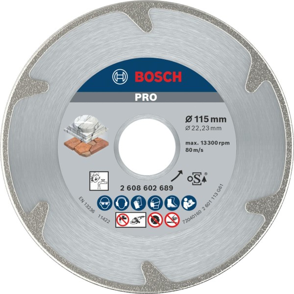 Bosch Diamanttrennscheibe Best for Marble, Bohrungsdurchmesser (mm):22.23, Segmenthöhe (mm):3, Schni