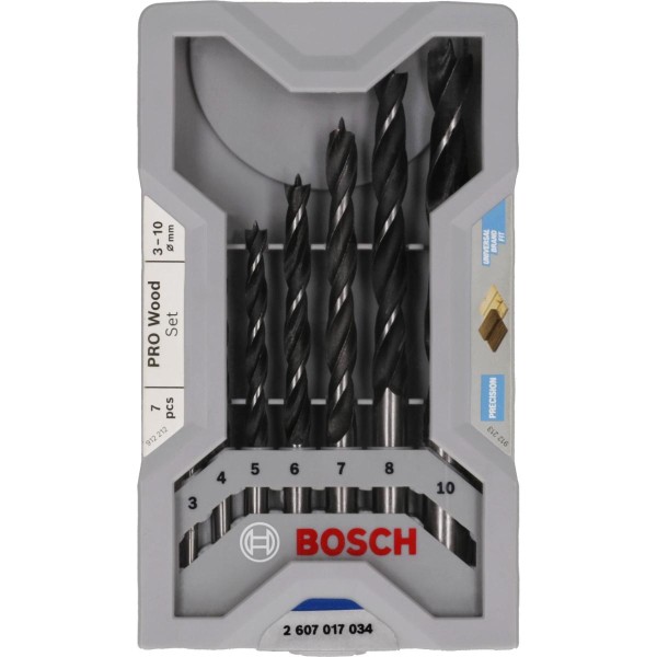 Bosch Holzbohrer-Set, 7-teilig Durchmesser (mm): 3 - 10