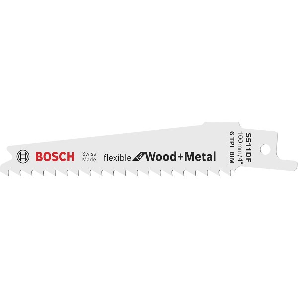 Bosch Säbelsägeblatt S 511 DF, Flexible for Wood and Metal