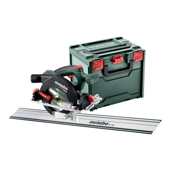 Metabo Akku-Handkreissäge KS 18 LTX 57 BL mit Führungsschiene FS 160 - metaBOX 340