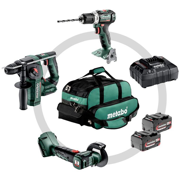 Metabo Akku Combo Set 3.1.1 18 V BS 18 L BL + BH 18 LTX BL 16 + CC 18 LTX BL - Karton