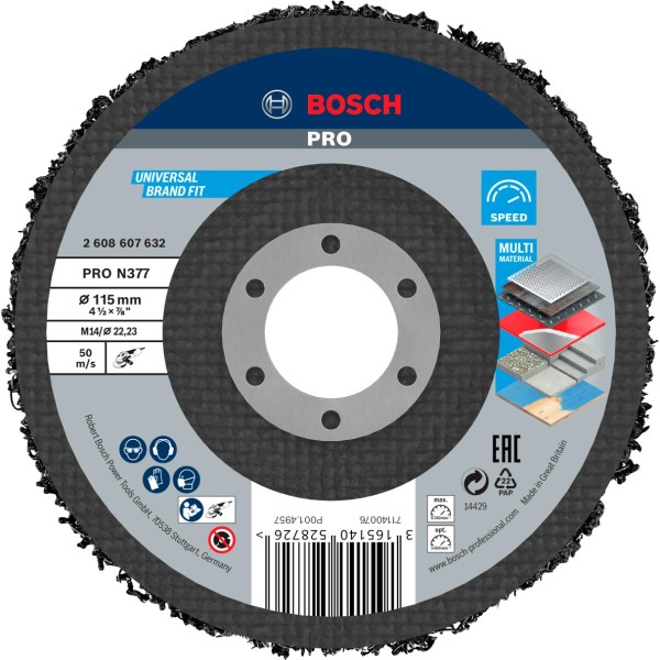 Bosch Reinigungsscheibe N377, Best for Metal