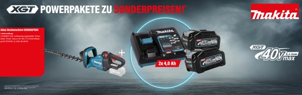 Makita Akku-Heckenschere UH006GZ + Power Source-Kit 191L77-9 (inkl. Schnellladegerät DC40RA + 2x Akk