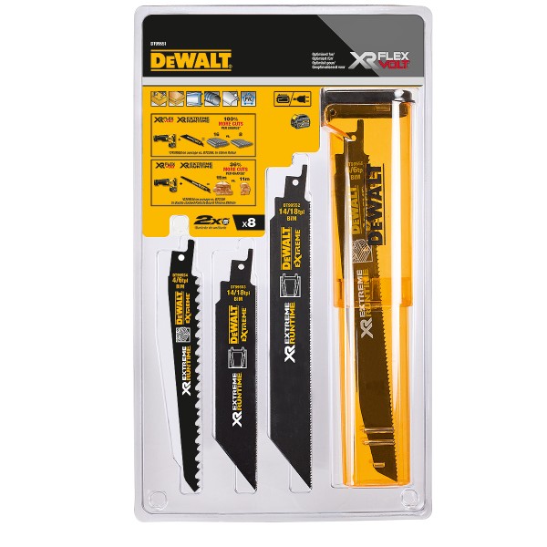 DEWALT XR EXTREME Säbelsägeblatt Set 8-tlg.