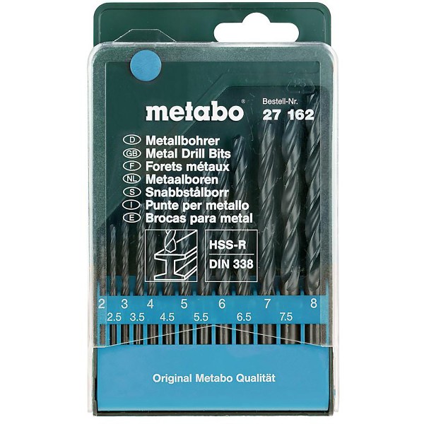 Metabo HSS-R-Bohrerkassette bis ø 8mm - 13 teiliges Set