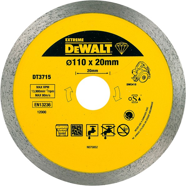 DEWALT EXTREME Diamanttrennscheibe für Fliesensäge DWC410