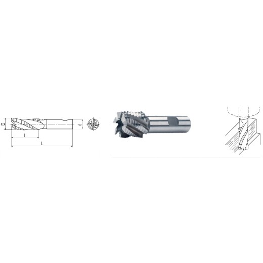 ELMAG HSS Co8-Schaftfräser DIN 1835B