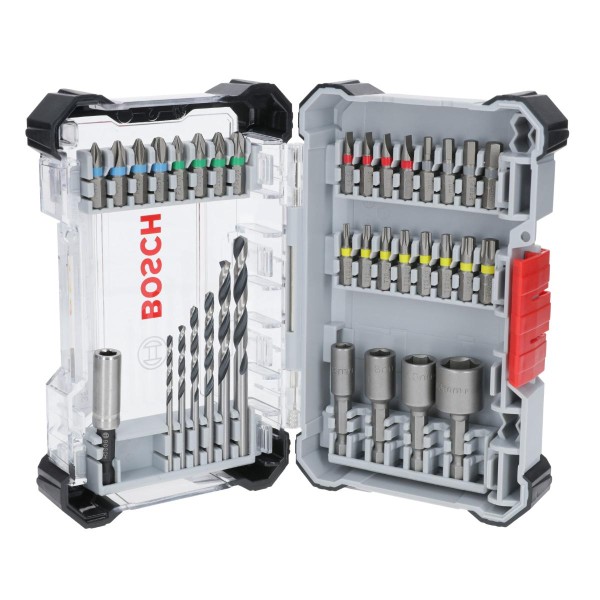 Bosch Extra Hard und Metal HSS im Pick and Click-Koffer,35‑teiliges Set