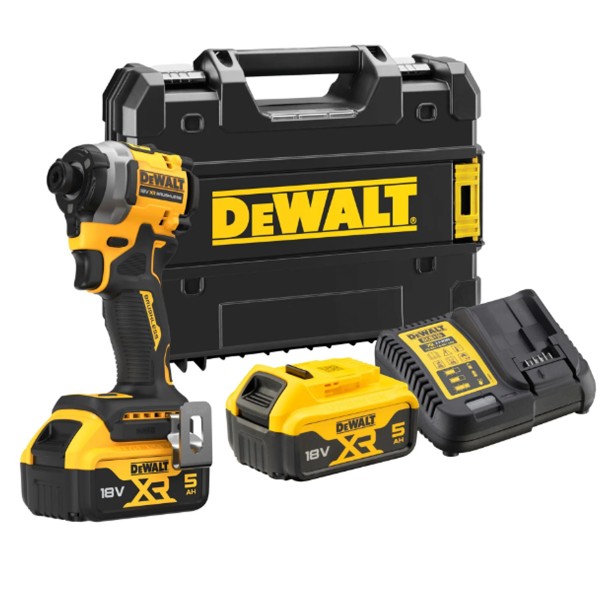 DEWALT Akku-Schlagschrauber DCF850P2T inkl. 2 x 5,0 Ah Akkus + DCB115 + TSTAK II