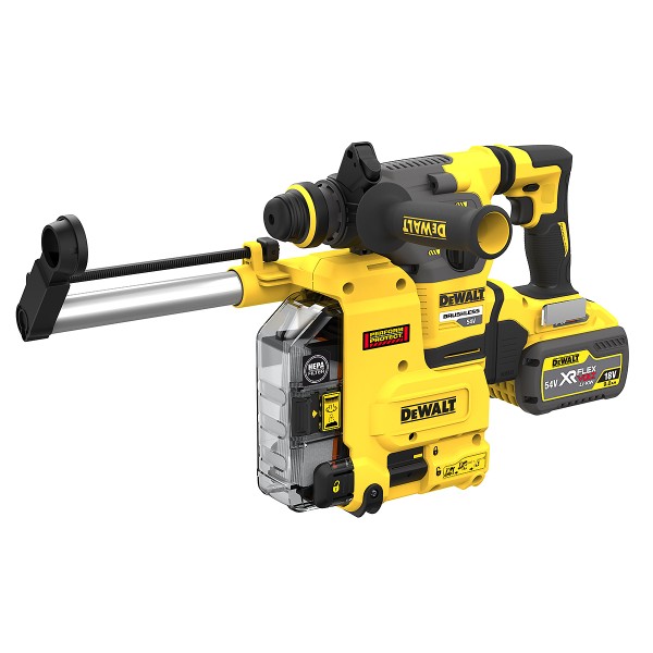 DEWALT Akku-Kombihammer 54V SDS-plus 30mm UTC + Staubabsaugung