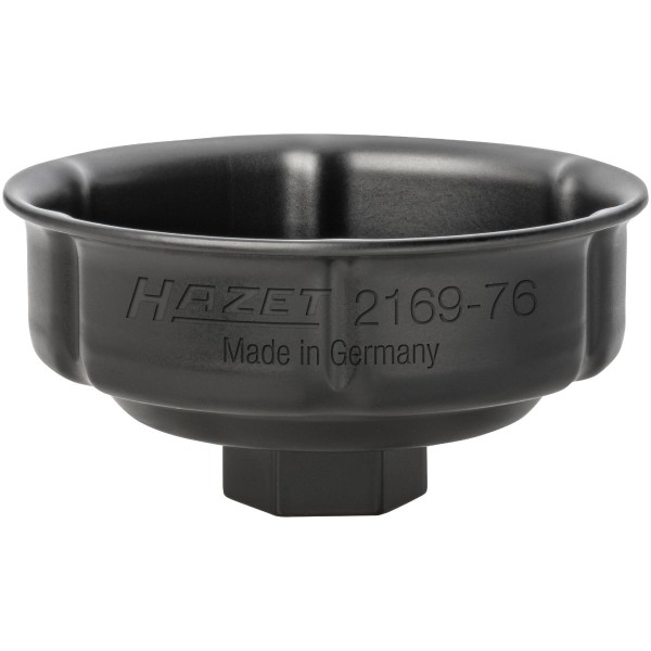 HAZET Ölfilter-Schlüssel Vierkant 12,5 mm (1/2 Zoll) 6 Rillen, schwarz