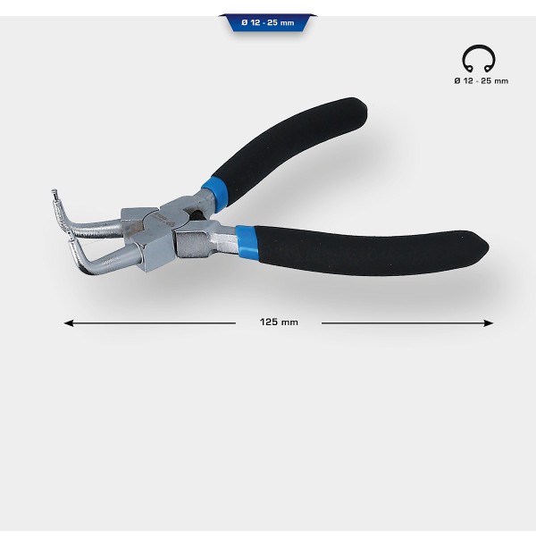 Brilliant Tools Seegeringzange für Innensicherungsringe, abgewinkelt, 125 mm