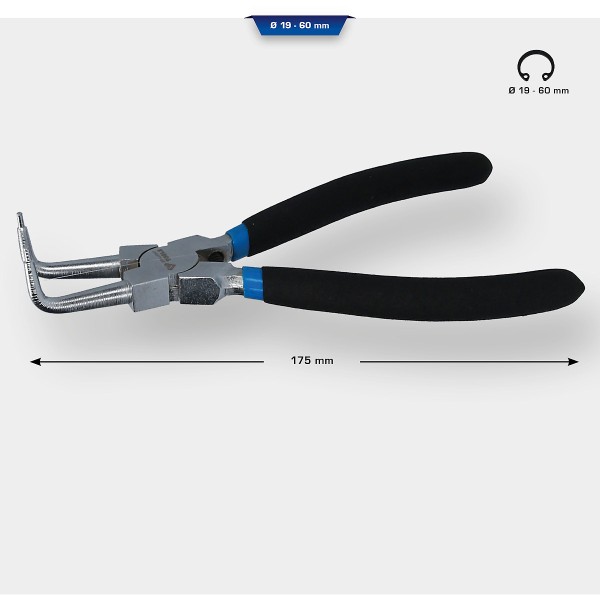 Brilliant Tools Seegeringzange für Innensicherungsringe, abgewinkelt, 175 mm