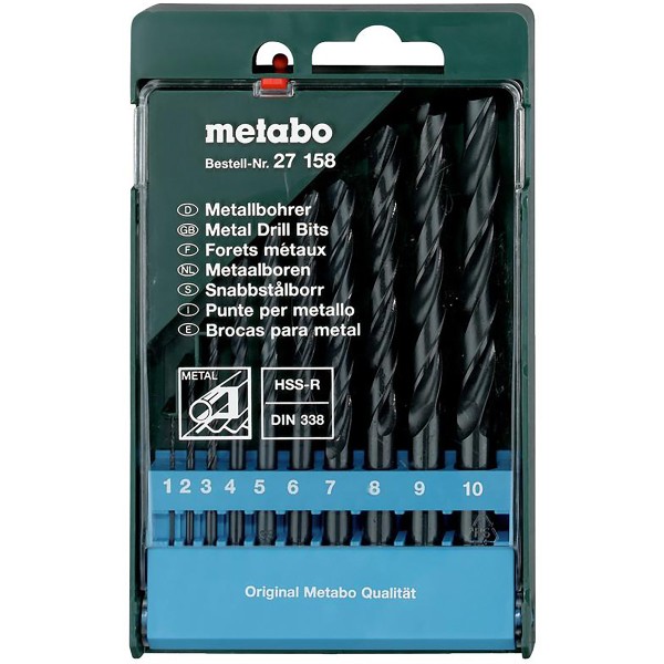 Metabo HSS-R-Bohrerkassette - 10 teiliges Set