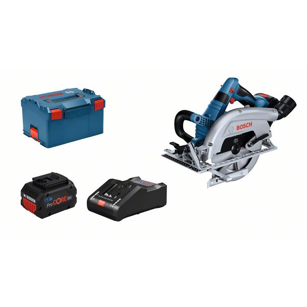 Bosch Akku-Kreissäge GKS 18V-70 L in L-BOXX 238 mit 2 X LI-ION-Akku PROCORE18V 5.5AH, Schnellladegerät