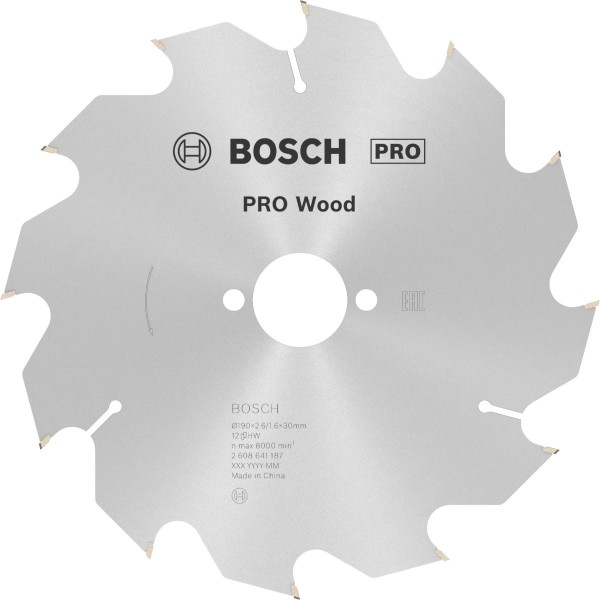 Bosch Kreissägeblatt Optiline Wood für Handkreissägen ø 190 mm, 30 mm Bohrung