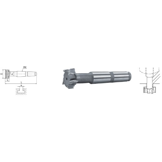 ELMAG HSS T-Nutenfräser mit Morsekegel DIN 851