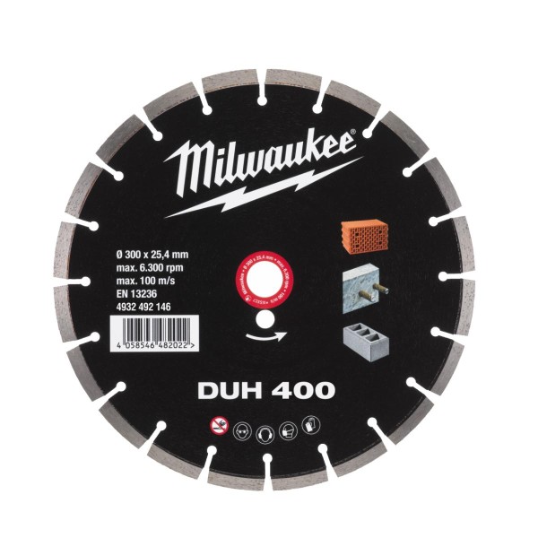 Milwaukee Diamanttrennscheibe DUH 300 mm für harte Materialien