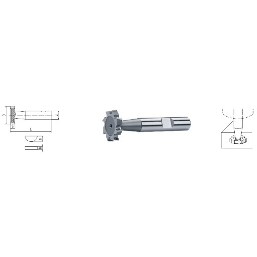 ELMAG HSS Co5-Schlitzfräser DIN 850