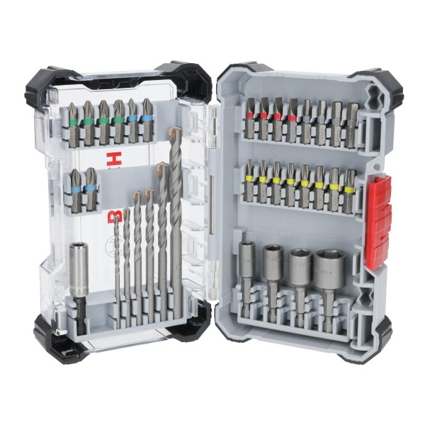 Bosch Extra Hard und CYL-3 im Pick and Click-Koffer, 35‑teiliges Set