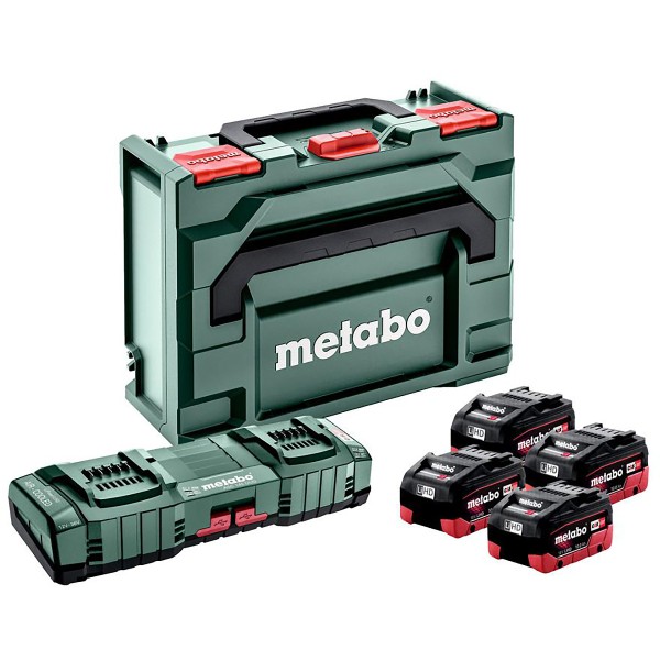 Metabo Basis-Set 4x LiHD 10Ah + ASC 145 DUO + metaBOX