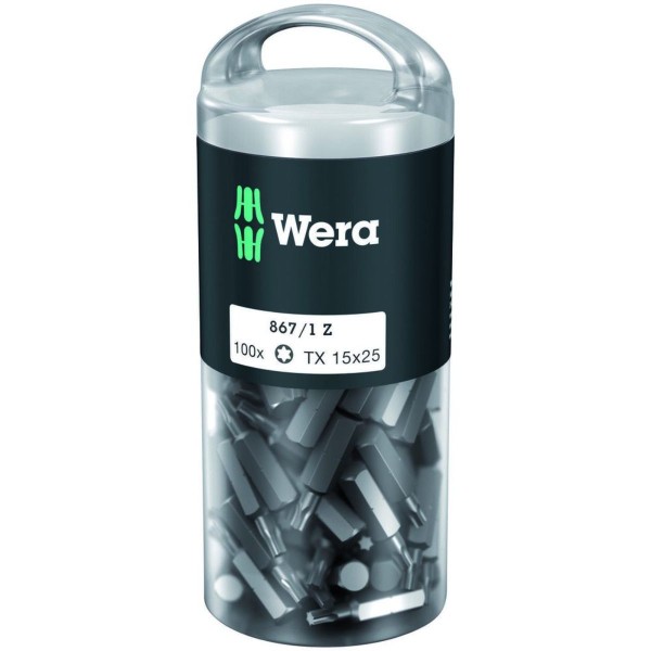 Wera 867/1 TORX DIY 100, TX 15 x 25 mm, 100-teilig