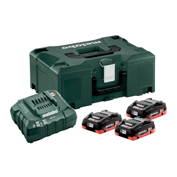 Metabo Basis Set 3 x LiHD 4.0 Ah + metaBOX 145