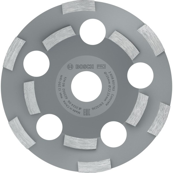 Bosch Diamanttopfscheibe Expert for Abrasive, 50 g/mm, 125 x 22,23 x 4,5 mm