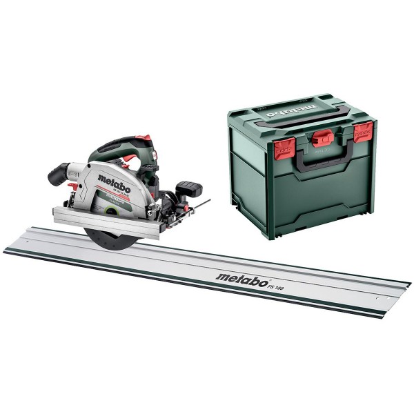 Metabo Akku-Handkreissäge KS 18 LTX 66 BL Set mit Führungsschiene FS 160 - metaBOX 340