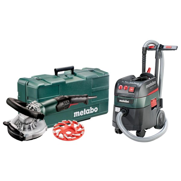 Metabo Set Renovierungsschleifer RSEV 19-125 RT + Allessauger ASR 35 L ACP Kunststoffkoffer